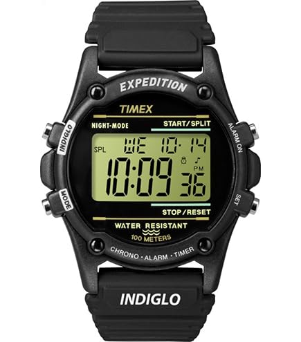 Amazon.com: Timex T80 34mm Watch – Black with Stainless Steel